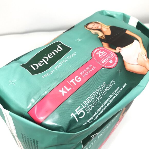 Depend Women's Disposable Underwear XL 30 Count - Picture 7 of 9